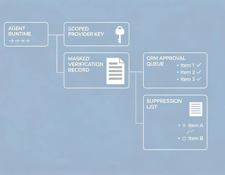Scoped integration map for email verification